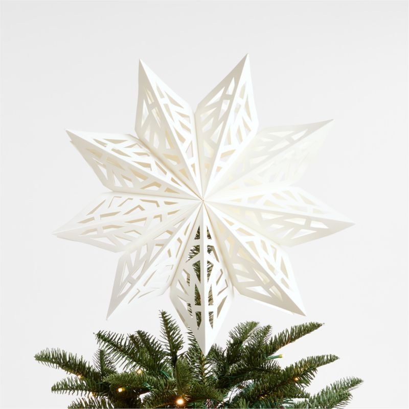 Paper Star Christmas Tree Topper | Crate & Barrel | Crate & Barrel