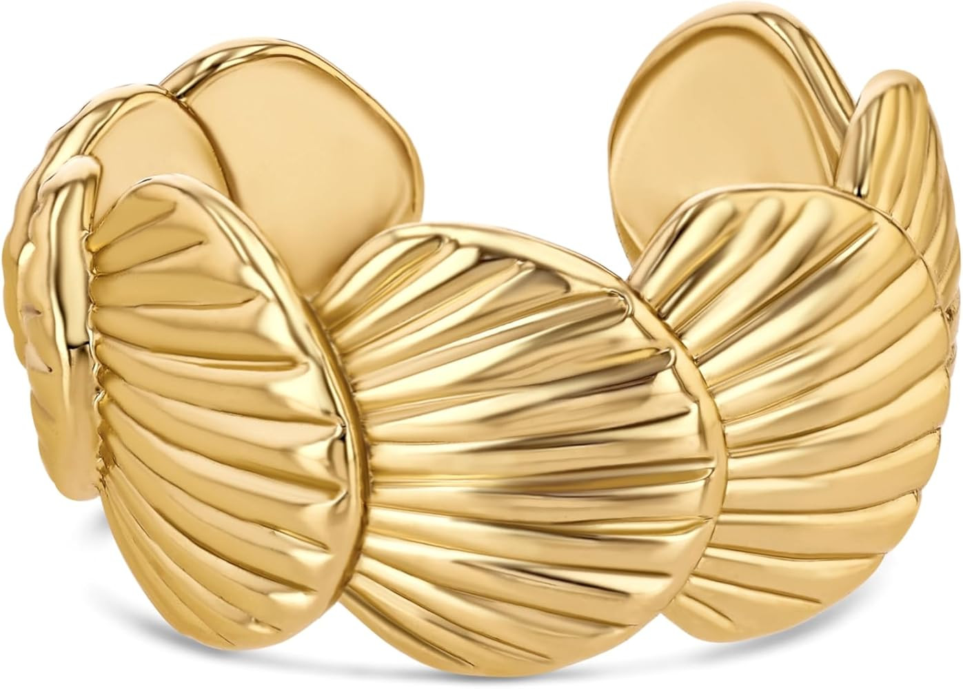 Gold Large Chunky Dainty Shell FULLY ADJUSTABLE Open Ring for Women by SNGIA, Summer Beach Handma... | Amazon (US)