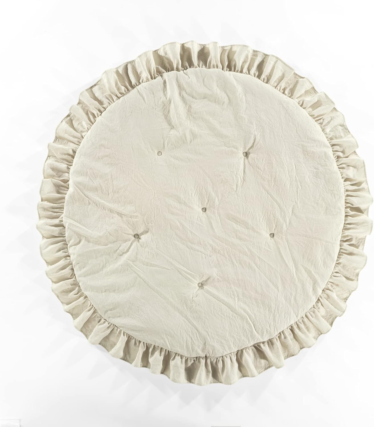 Lush Decor Baby Round Ruffle Play Mat, 36" Diameter, Neutral | Amazon (US)