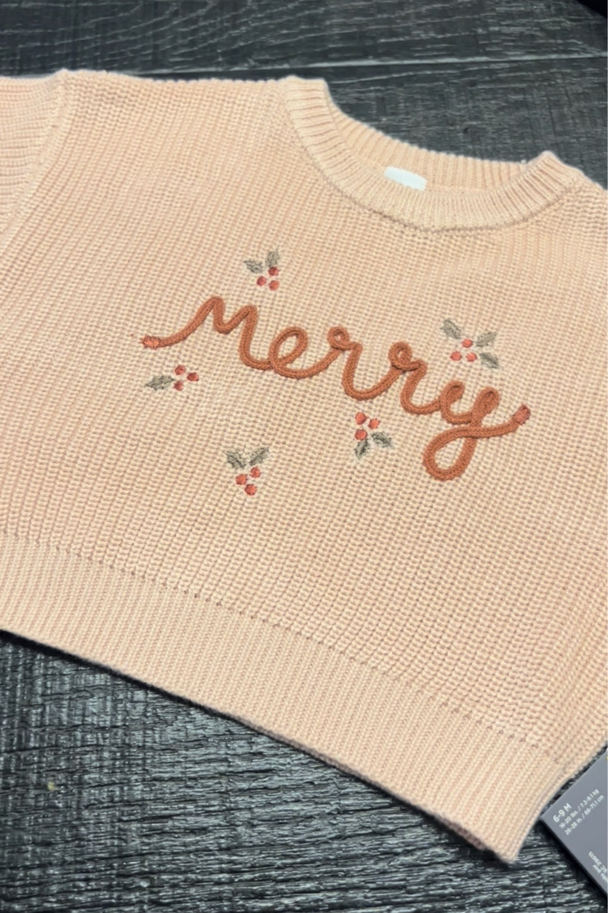 Christmas sweater for baby and toddler. Merry, joy, lil sis, & happy is baby up to 18m. Bright, peace, big sis, & smile is for toddlers  