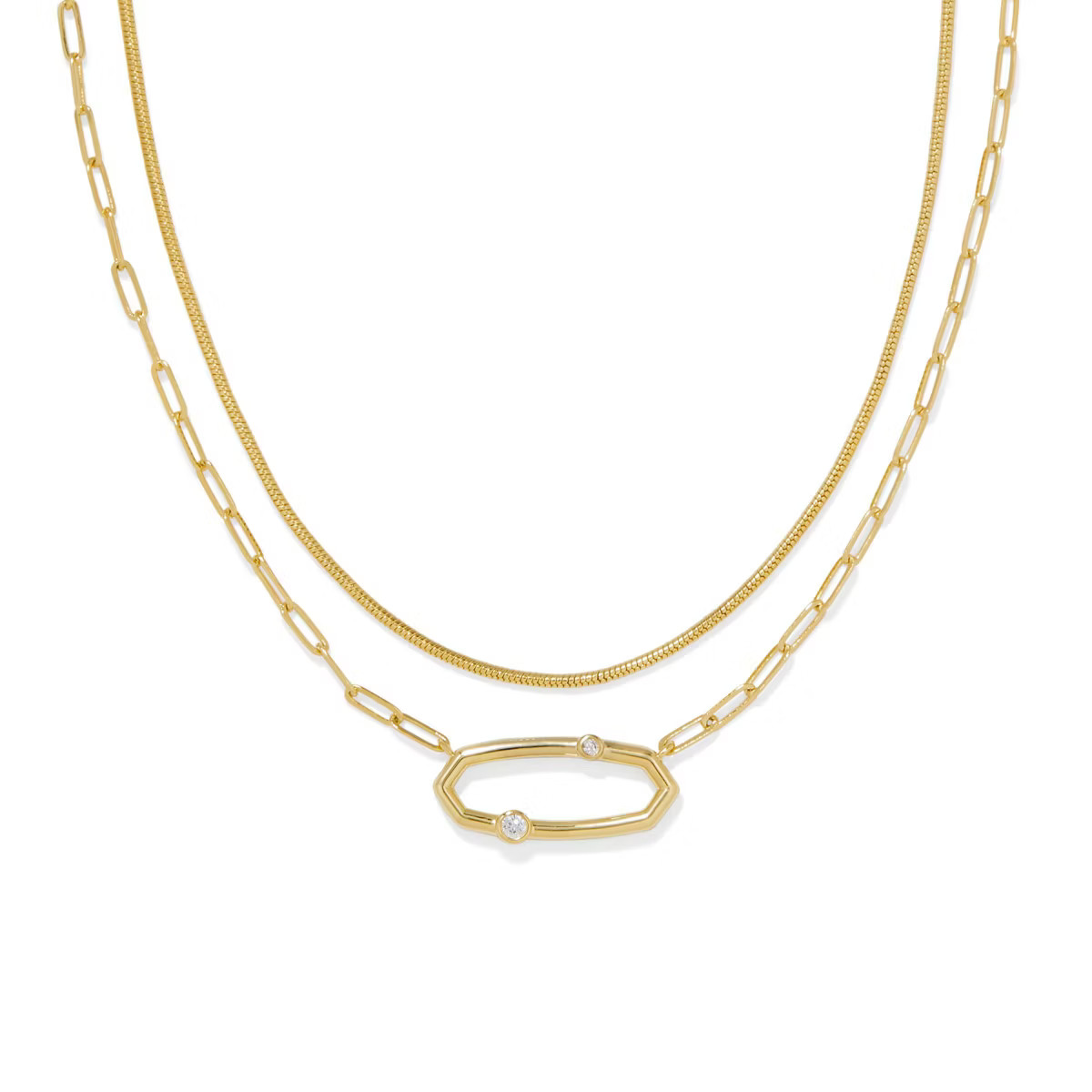 Kendra Scott Traci Cubic Zirconia Multi-Strand Necklace Set - Gold | Target