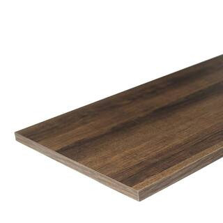 12 in. W x 48 in. D, Chestnut, Laminate, Decorative Wall Shelf | The Home Depot