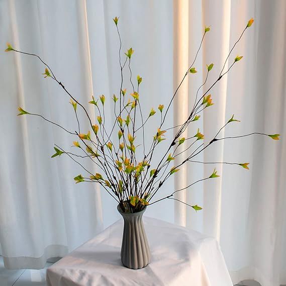 4 Pcs 32 Inch Artificial Branches with Leaves , Faux Stems Flower Arrangements Bulk,Fake Twigs wi... | Amazon (US)