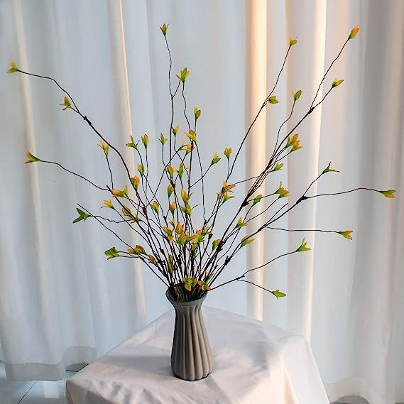 4 Pcs 32 Inch Artificial Branches with Leaves , Faux Stems Flower Arrangements Bulk,Fake Twigs wi... | Amazon (US)