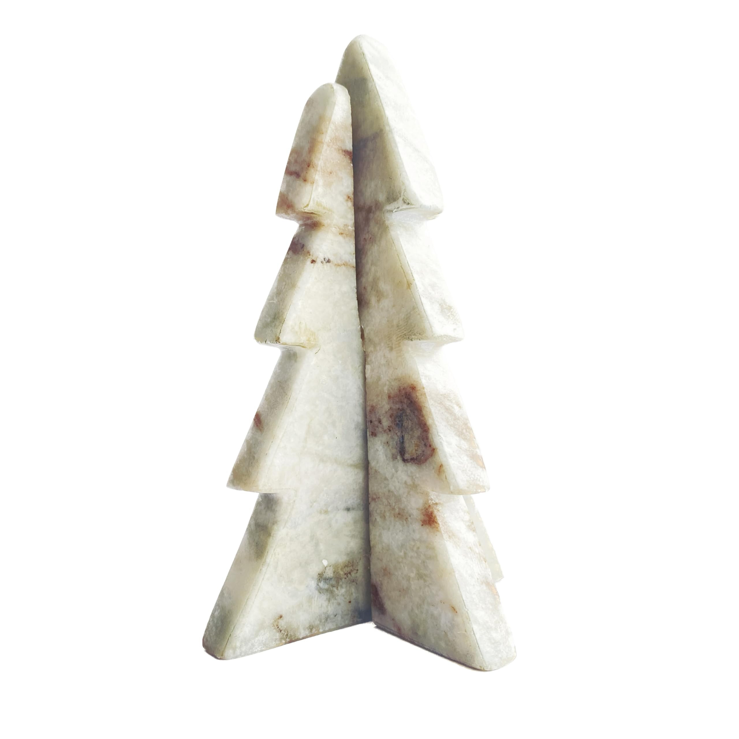 Creative Co-Op Interlocking Marble Tree Decor, Mint and Chocolate Brown Marble Coloring | Amazon (US)