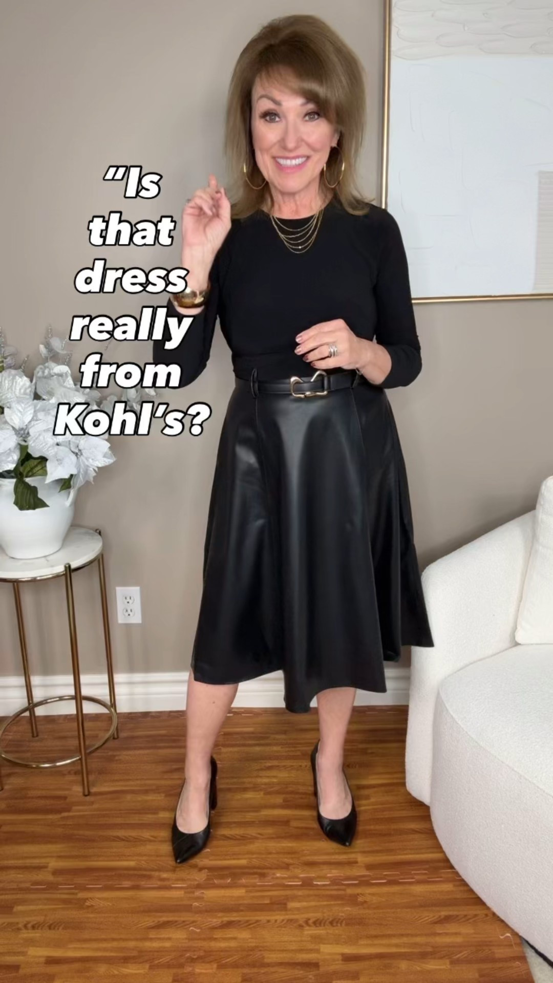 Yes, this dress really is from Kohl’s! And the best part - with their BF specials it only $50. 

You can dress it up for the holidays with some sparkly jewelry, but it can be won all season long. Looks just as great with boots as it does pumps.

It comes with a seal-tie belt, but I prefer a more structured belt look. The one I am wearing is from Commense is just $12.

#LTKCyberWeek #LTKSeasonal #LTKHoliday