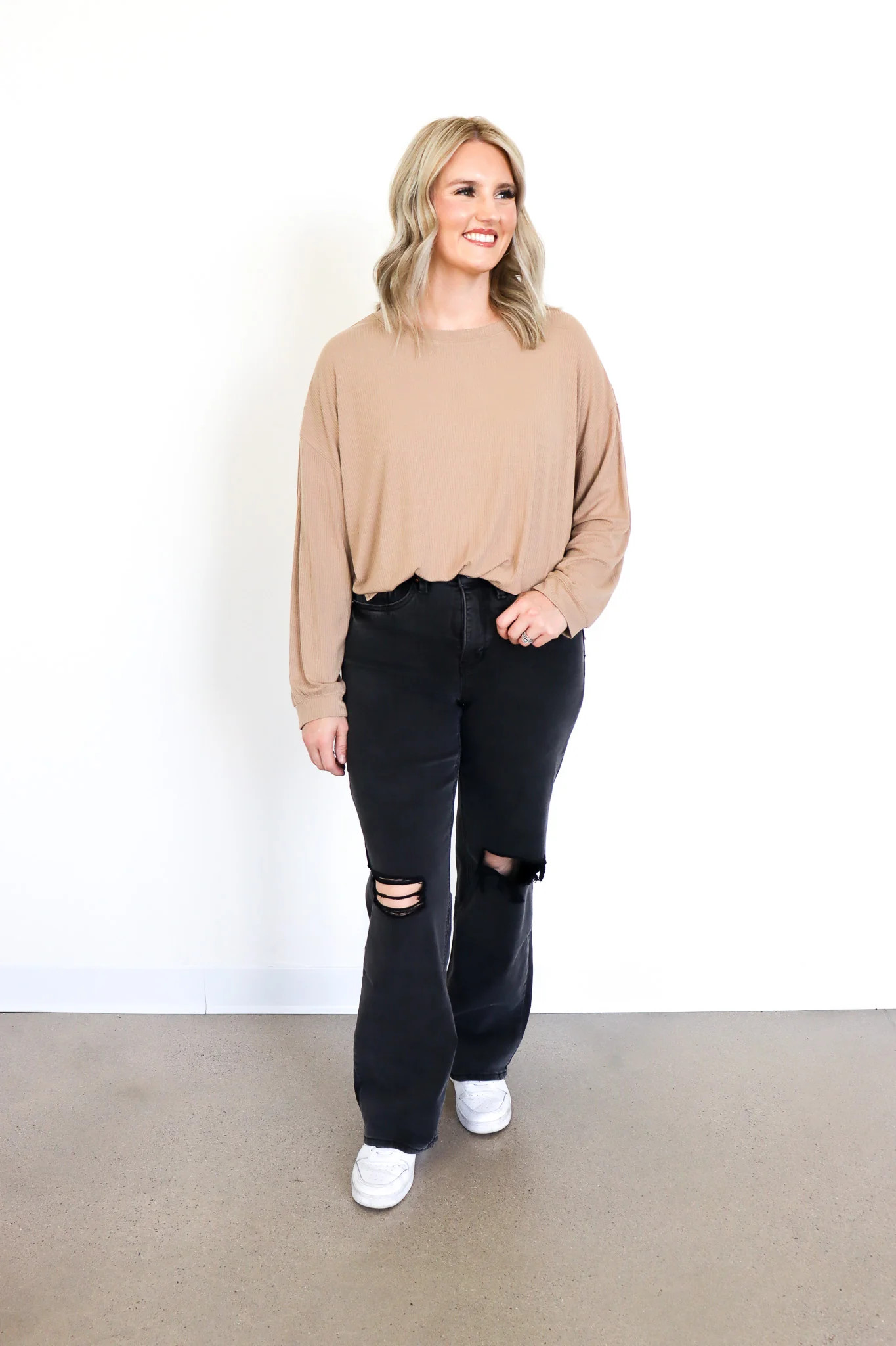 Tummy Control Wide Leg Jeans by RFM | Alexander Jane Boutique