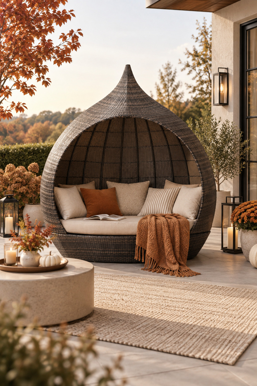 This Wayfair 85.4" Wide Curved Wicker Patio Daybed with Cushions is such a dreamy statement piece for a cozy fall patio 🍂 The oversized curved wicker design feels like a private little outdoor retreat, while the plush cushions make it perfect for lounging, reading, or enjoying crisp fall mornings. It looks so good styled with a soft throw, neutral pillows, lanterns, mums, and a few pumpkins for an elevated autumn patio refresh.

Originally $6,855, now $3,494.99 — 49% off! Such a gorgeous splurge-worthy find if you’ve been wanting to turn your patio into a luxe outdoor lounge.

#WayfairFinds #WayfairSale #PatioDaybed #OutdoorDaybed #WickerDaybed #PatioFurniture #OutdoorFurniture #FallPatio #FallPatioDecor #OutdoorLiving #CozyPatio #PatioInspo #BackyardInspo #FallOutdoorDecor #PatioMakeover #OutdoorLounge #LuxuryPatio #BackyardDecor #FallHomeDecor #OutdoorFurnitureSale 

 #LTKSeasonal #LTKHome #LTKSaleAlert