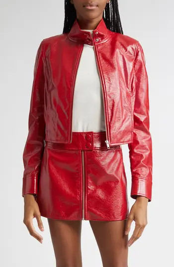 Stand Studio Yaz Crop Faux Leather Jacket | Nordstrom | Nordstrom
