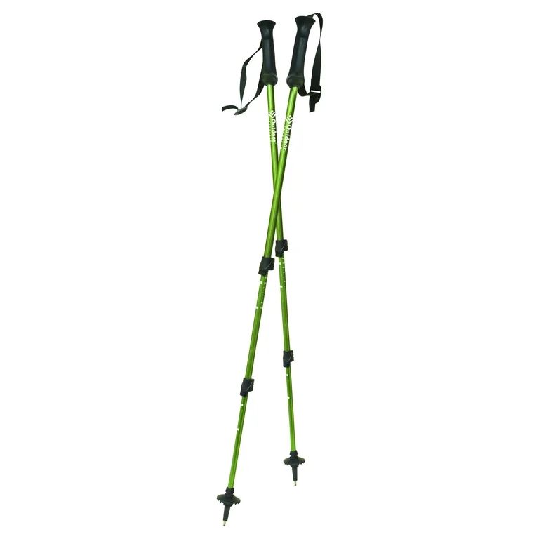 Outdoor Products Apex Trekking / Walking / Hiking Pole Set Aluminum, Green | Walmart (US)