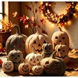 Handmade Terracotta Pumpkin Lantern with Flameless Candle - Fall Decor Vintage Autumn Farmhouse T... | Walmart (US)