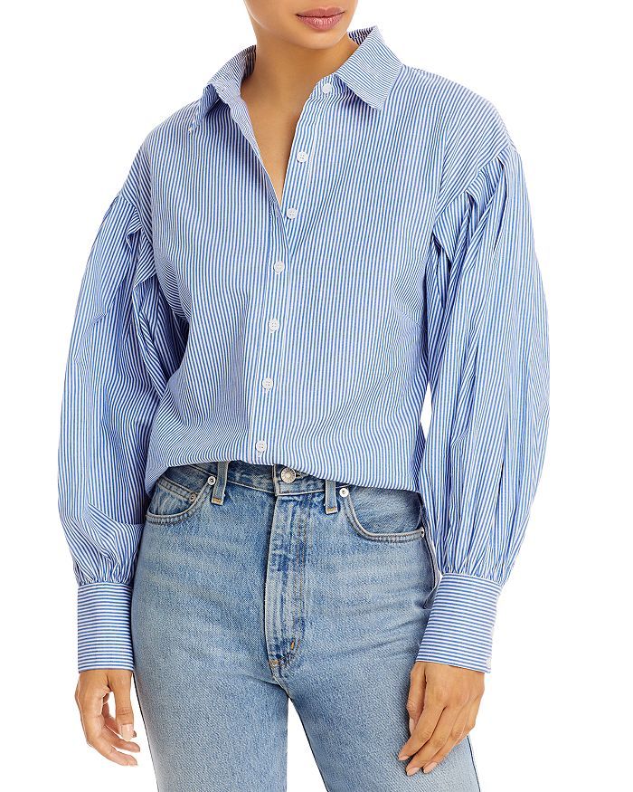 AQUA Puff Sleeve Button Down Shirt - 100% Exclusive Back to Results -  Women - Bloomingdale's | Bloomingdale's (US)