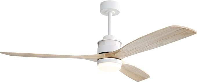 Sofucor 60 Inch Ceiling Fan With Light Farmhouse Ceiling Fan With Remote Control 3 Wood Blades Re... | Amazon (US)