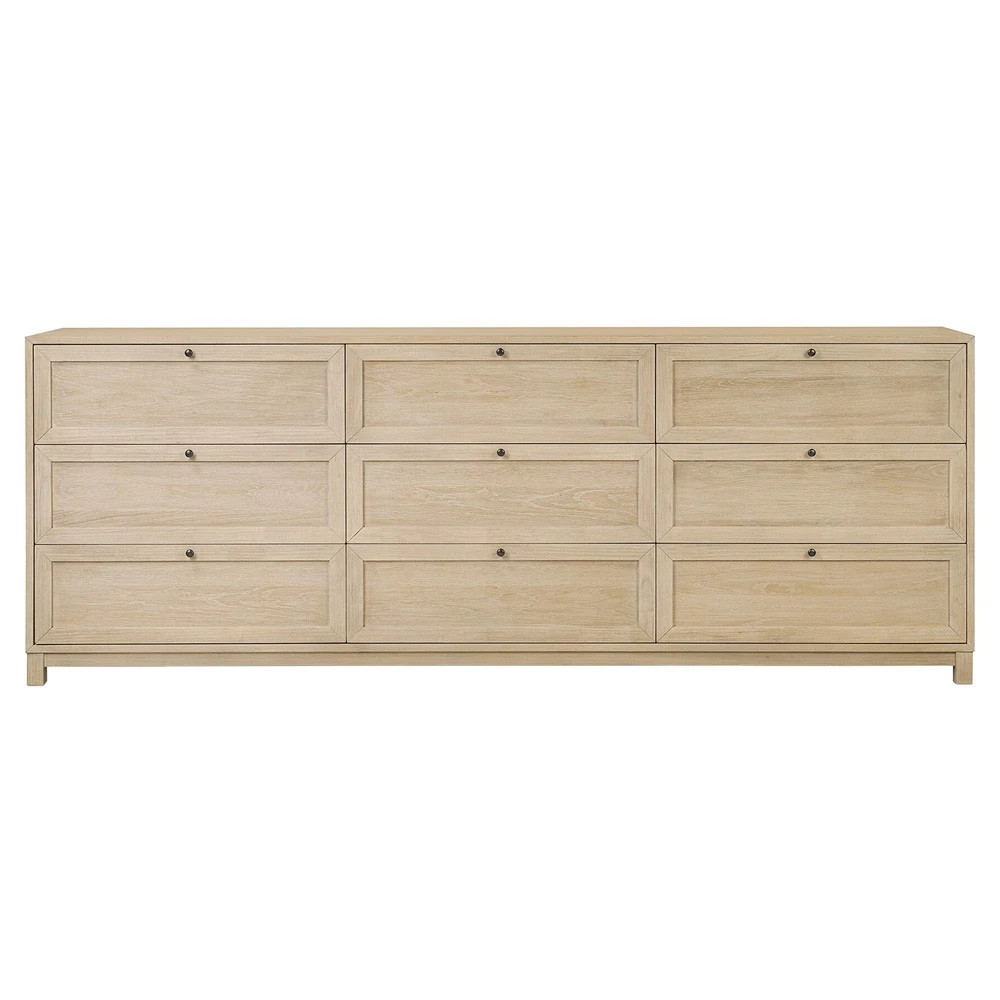 Clarence Modern Classic Light Brown Oak Dresser | Kathy Kuo Home