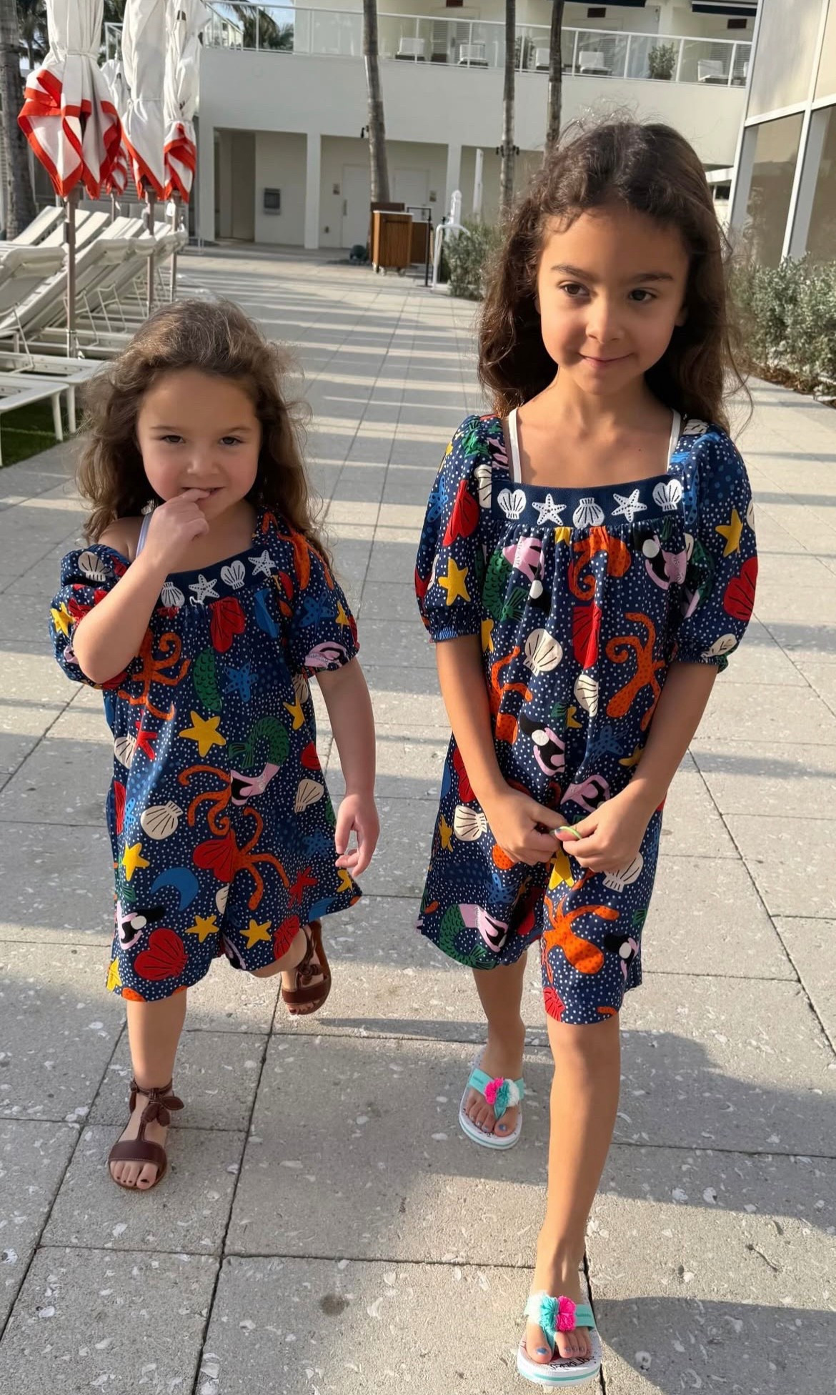 The cutest matching rompers!