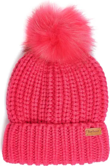 Saltburn Faux Fur Pompom BeanieBarbour | Nordstrom