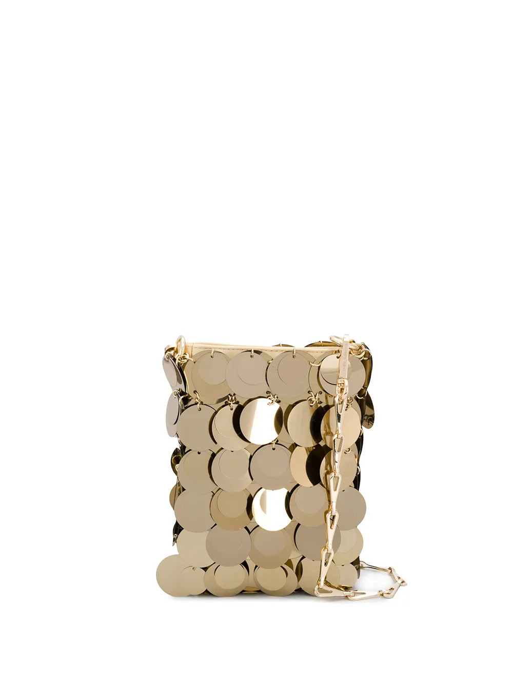 Rabanne Mini Sparkle 1969 Crossbody Bag | Gold | FARFETCH BR | Farfetch (BR)