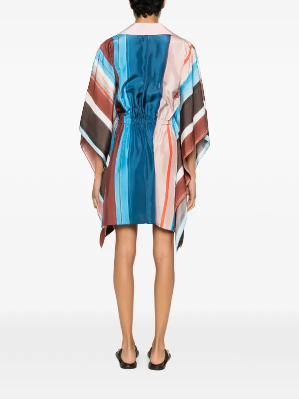 striped silk mini dress | Farfetch Global