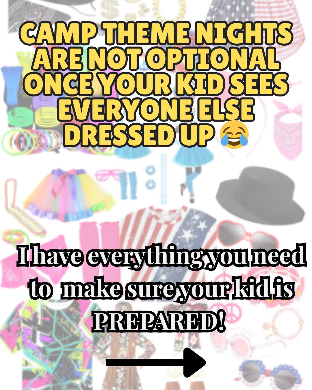 One thing camp kids WILL remember? Theme nights 😂

And somehow every year they suddenly “need” a neon outfit, cowboy hat, Hawaiian shirt, jersey, crazy hat AND patriotic outfit all at once.

The good news: you do NOT need to spend a fortune on any of this.

Most theme nights are all about being fun, colorful, and silly — not perfect.

Saving this post now will save you from the “MOM I NEED A HAWAIIAN SHIRT TOMORROW” panic later 🌺🤠🌈
 

 #LTKKids