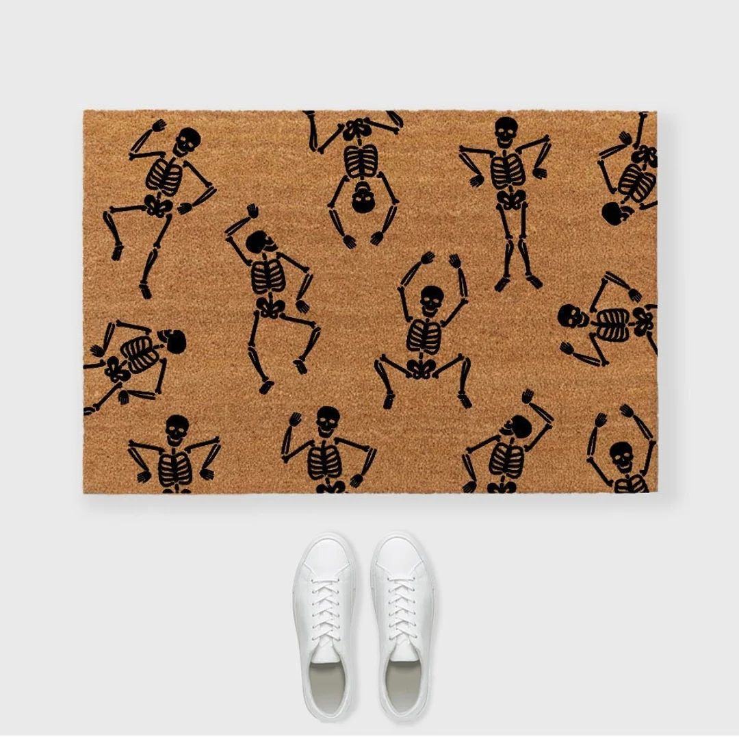 Dancing Skeletons Doormatskeleton Doormatbones - Etsy | Etsy (US)