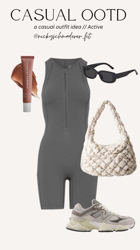 Casual outfit idea from Aritzia 
Active romper 
Active tote
New balance sneakers 
Outfit idea 



#LTKActive #LTKFitness #LTKSeasonal
