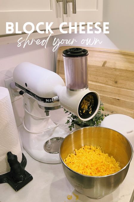 Do you want deliciously melty cheese that tastes unbelievably fresh? Shredding your own block cheese just got so much easier! Maybe I’m late to the game, but I found the perfect attachment for my mixer to make it easy peasy to shred cheese in bulk! 🧀

I feel like if you’re a Wisconsin content creator you need at least one or two Reels about cheese, right?! What’s your favorite block cheese? Are you shredding your own?! 

Let me know if you need this gadget! 🙌 
You can always head over to my LTK or Amazon storefront too! 

food story | Wisconsin cheese | cheese grater | kitchen gadgets | family dinner | meal prep | cheese | 

#LTKhome