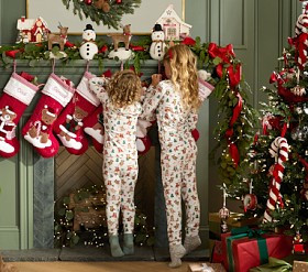 Holiday Teddy Bears Tight Fit Kid Pajama Set | Pottery Barn Kids