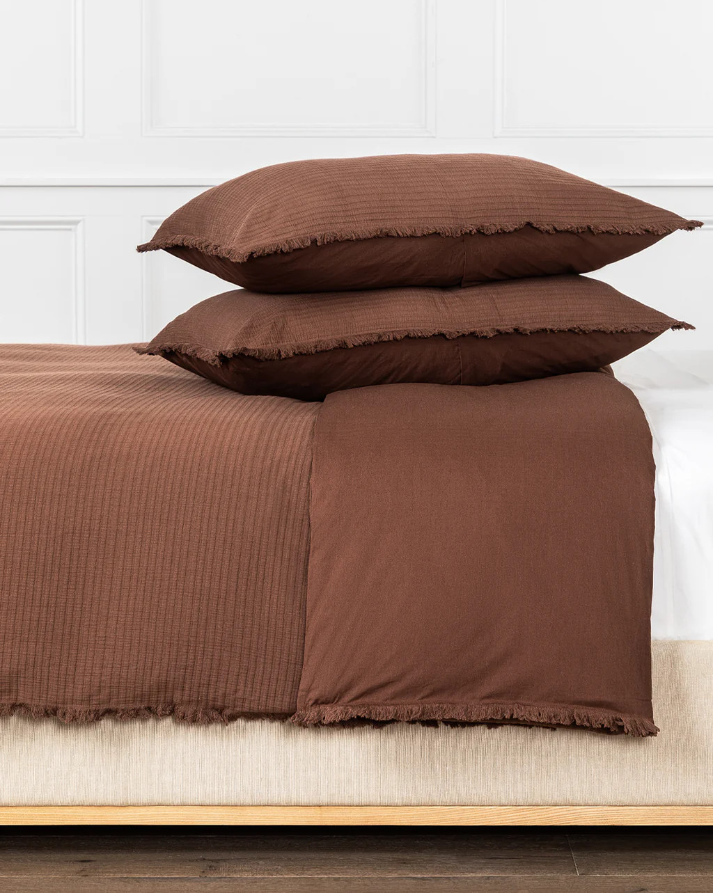 Hendricks Chocolate Cotton Duvet Cover | McGee & Co.