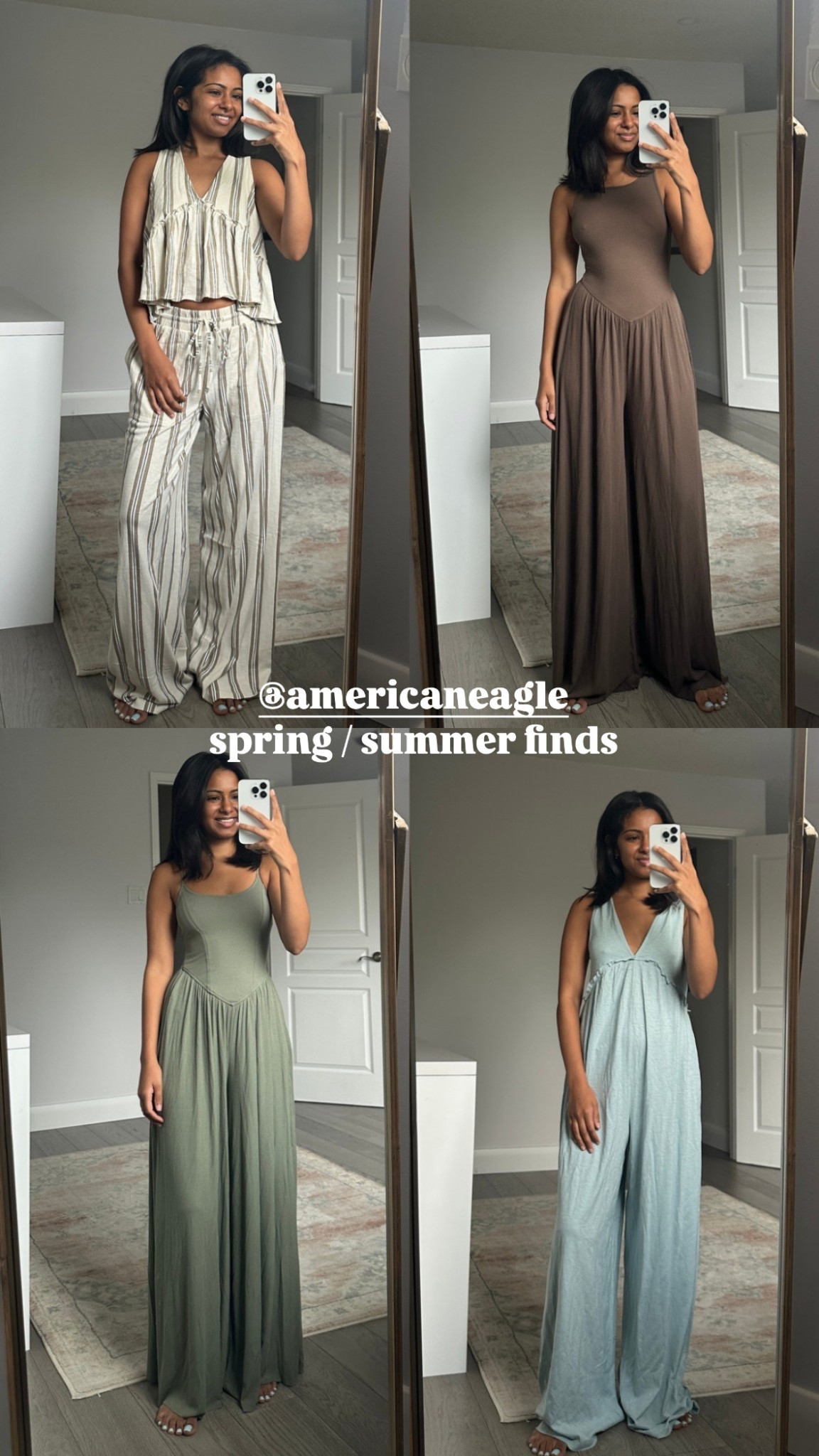 I am wearing a xxs in all. These prices are a little oversized so I did have to size down. 

Petite fashion | American eagle | spring outfit | summer outfit 