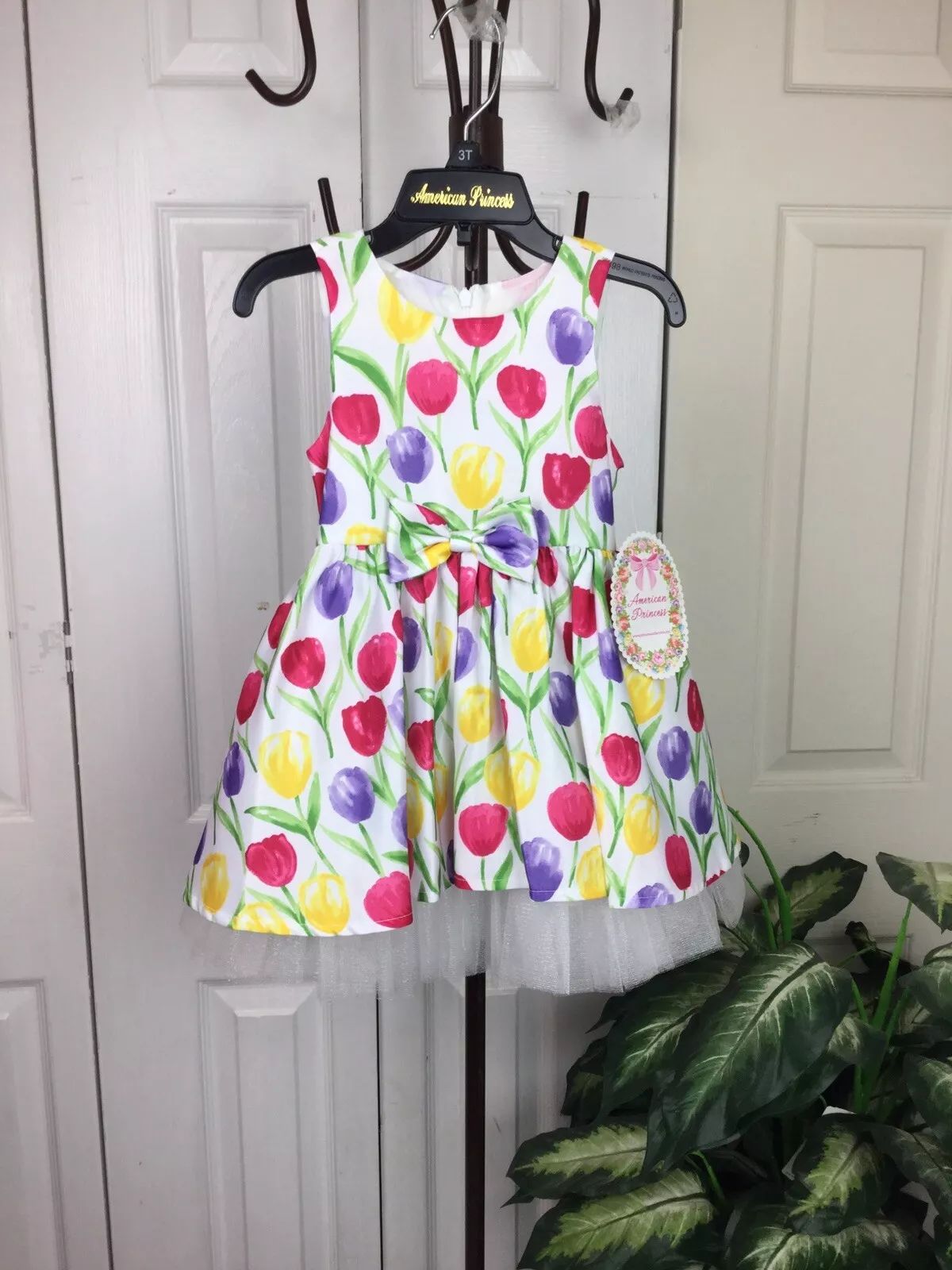 American Princess Multi-Color Tulips Little Girls Dress Size 2T  | eBay | eBay US