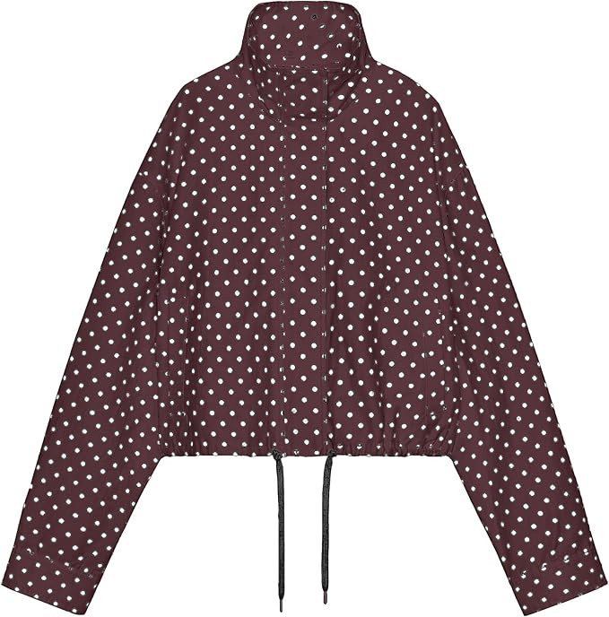 Songling Women Polka Dot Jacket Lightweight Zip Up Coat 2026 Trendy Fall Outfits Cropped Spring J... | Amazon (US)