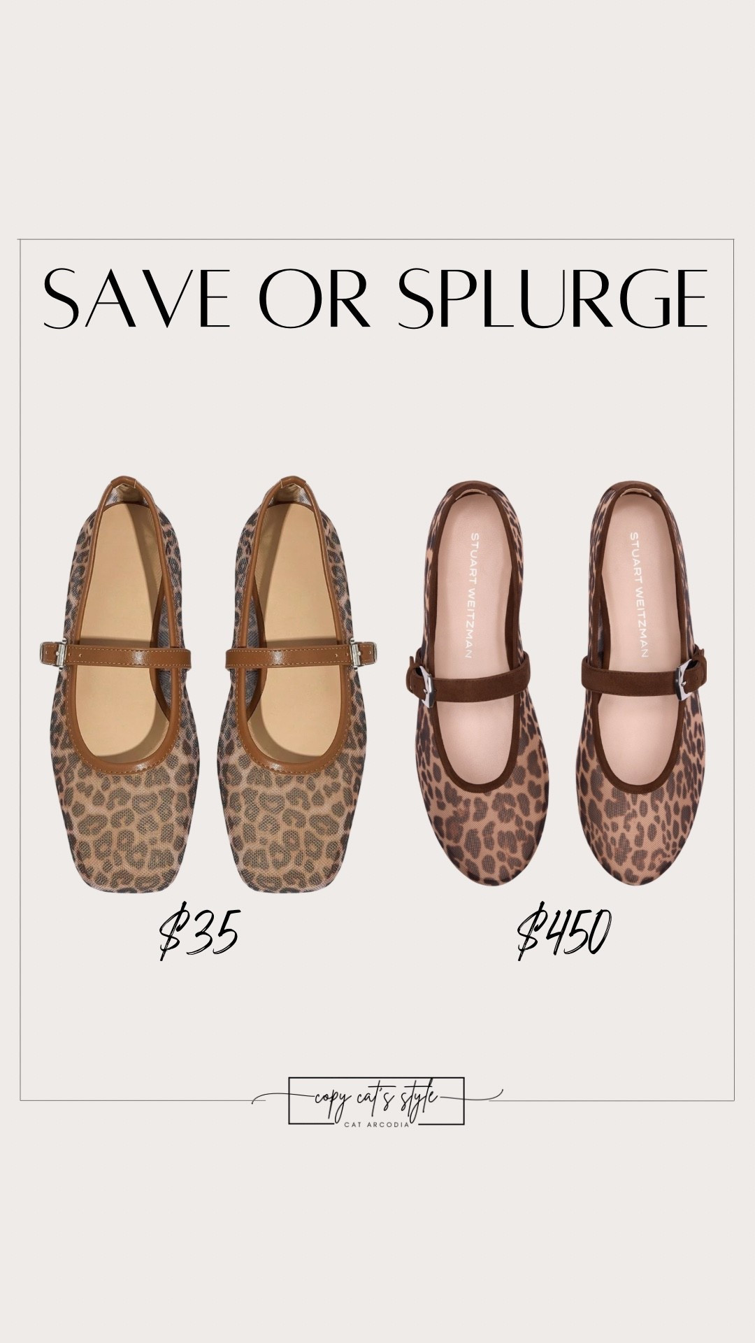 Save or splurge on trending leopard flats. Mary Jane leapord flats. Fall style shoes.

#LTKOver40 #LTKSaleAlert