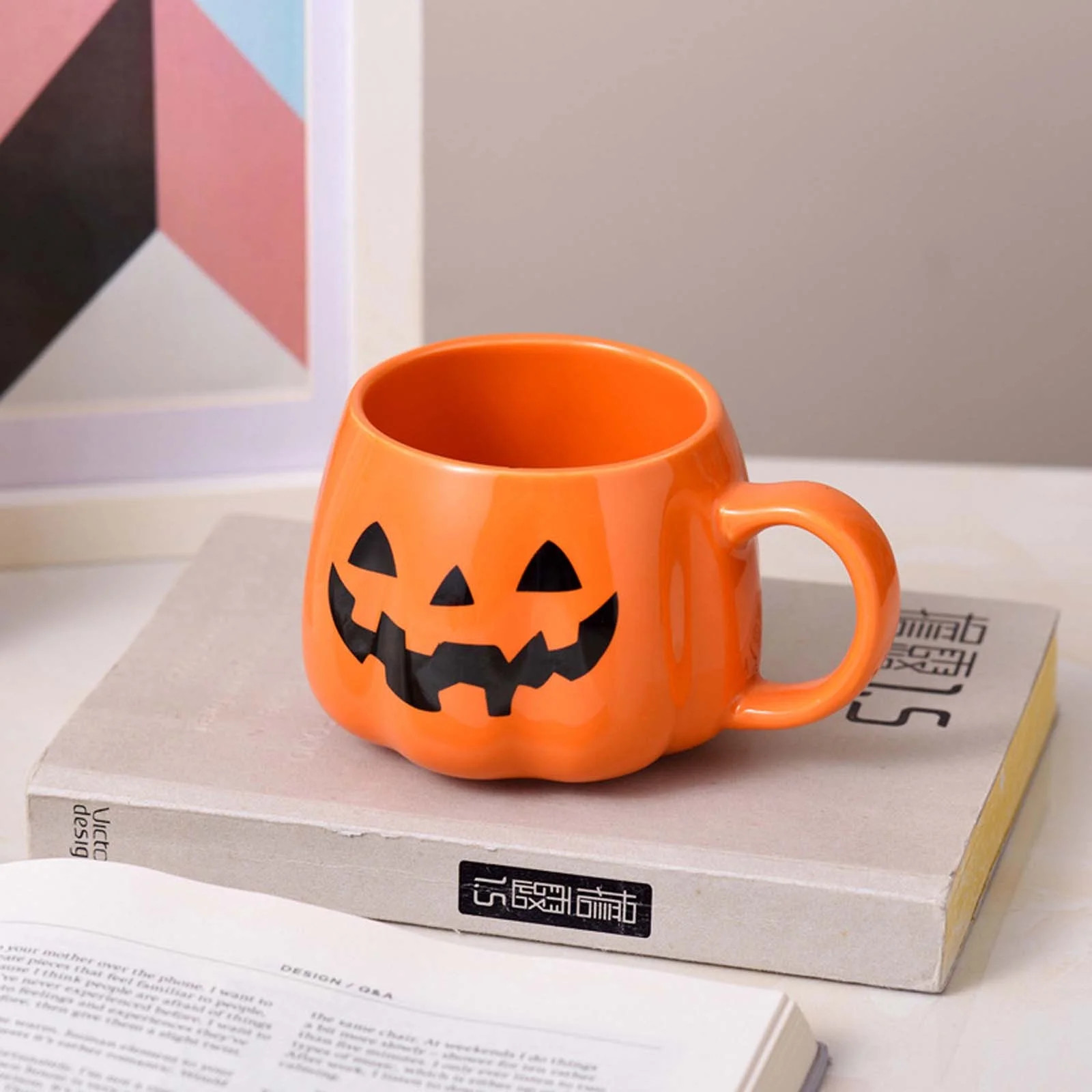 PATLOLLAV Halloween Pumpkin Coffee Mug,Fall Pumpkin Coffee Mugs,Cute Orange Ceramic Pumpkin Shape... | Walmart (US)
