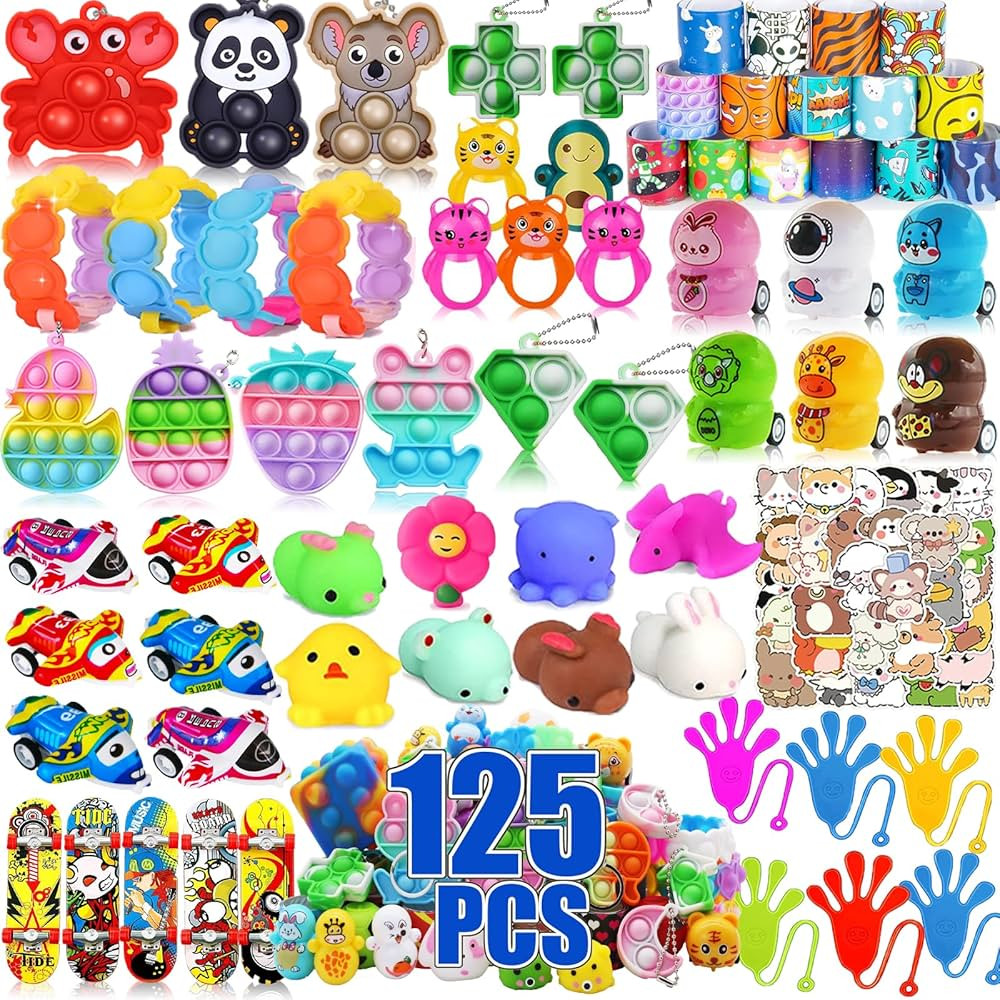 125 Pcs Prizes Treasure Box Toys for Classroom, Party Favors for Kids, Prize Box Toys for Kids Cl... | Amazon (US)