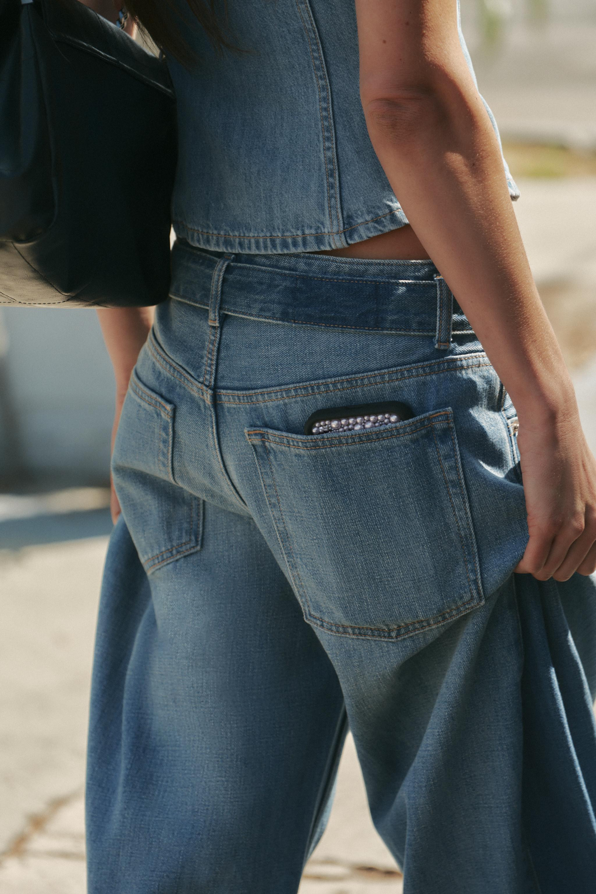 TRF BELTED MID-WAIST JEANS | Zara IT