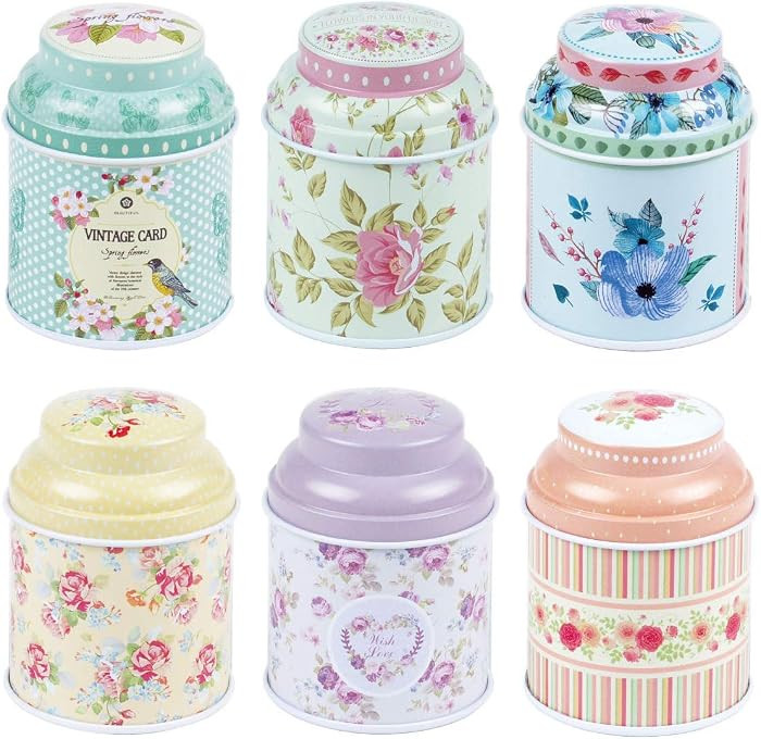 TooGet Elegant Metal Tinplate Empty Tins, Shabby Chic Mini-boxes for DIY Candles, Dry Storage, Sp... | Amazon (US)