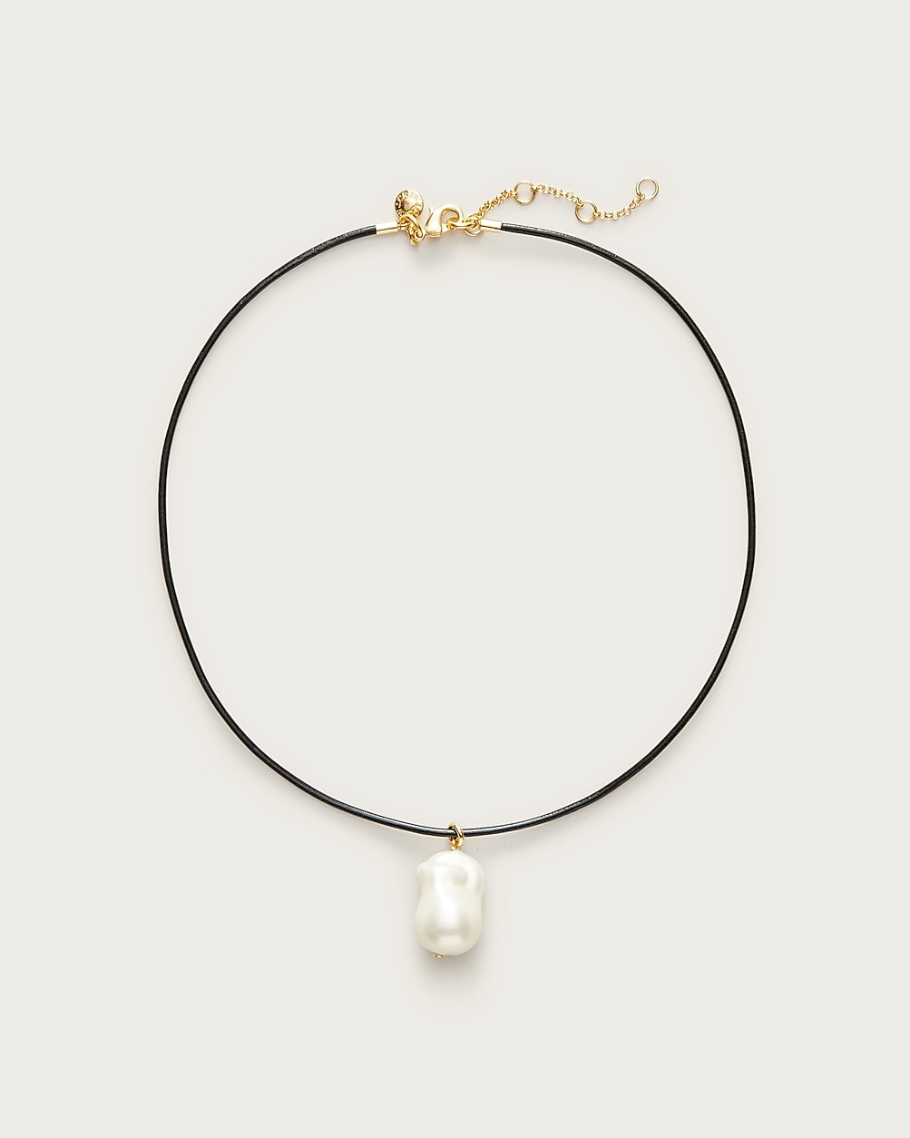 Pearl pendant and leather cord necklace | J. Crew US
