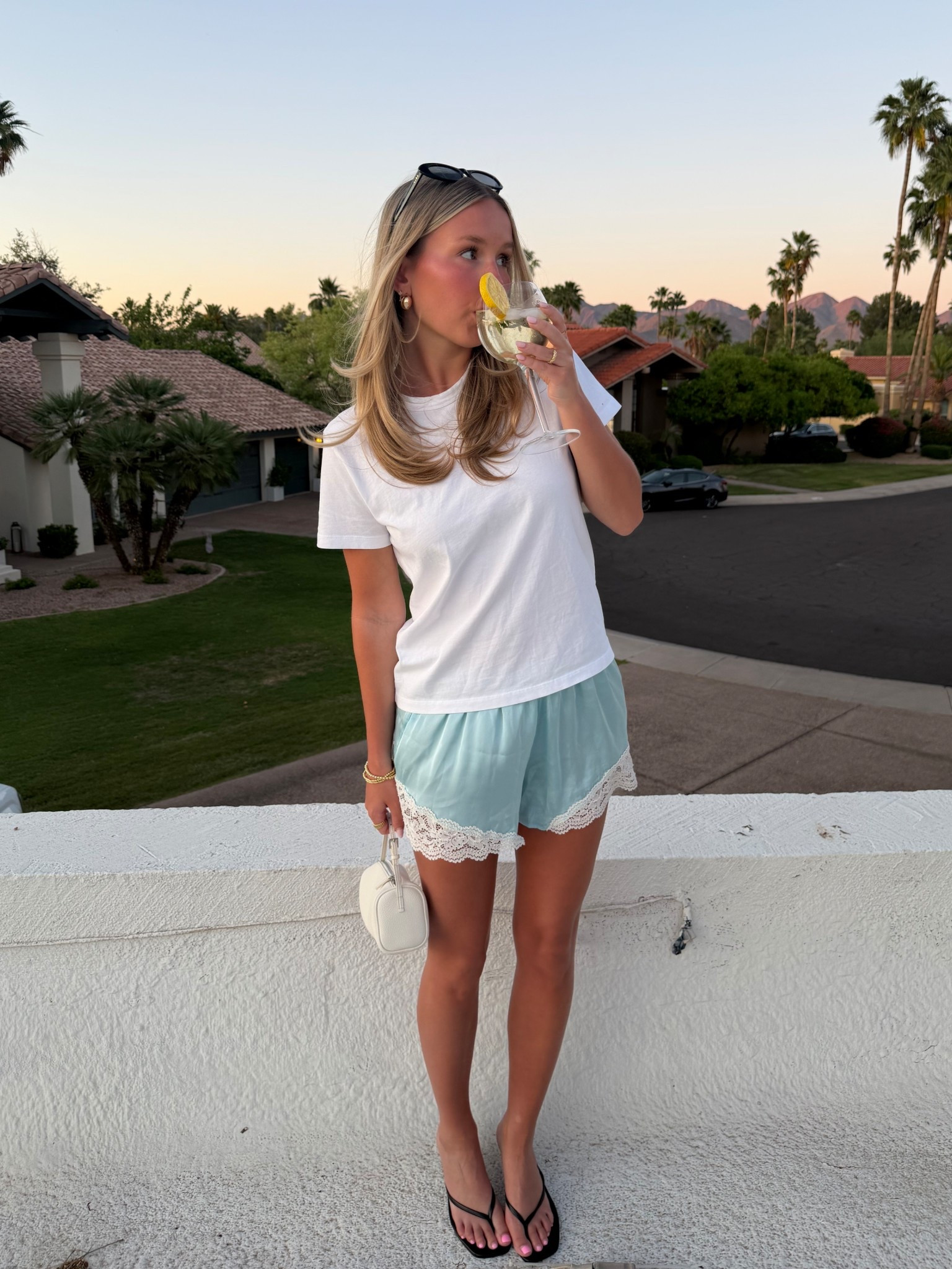 Wearing small in shorts but could’ve done XS! And small in the tee