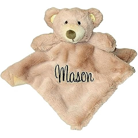 Custom Catch Personalized Teddy Bear Baby Blanket Gift for Boy - Blue | Amazon (US)