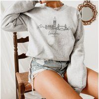 London Sweatshirt, Skyline Crewneck, England Shirt, Sweater, Gift, Uk Sweatshirt | Etsy (US)