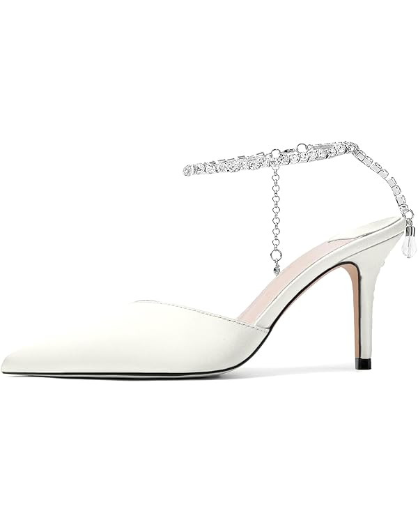 Vertundy Women's High Heel Stiletto Pumps Closed Pointed Toe Ankle Strap Fashion Strappy Sandals ... | Amazon (US)