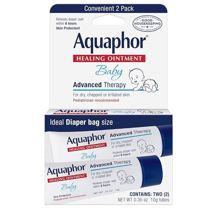 Aquaphor Baby Healing Ointment To-Go Pack - Advanced Therapy for Chapped Cheeks and Diaper Rash -... | Amazon (US)