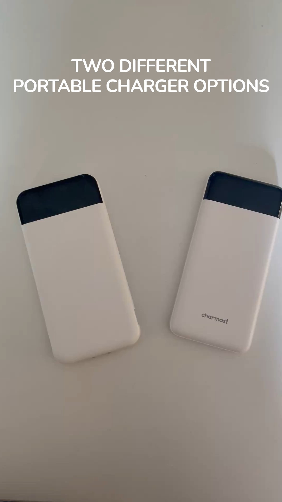 Two different portable charger options that are available in multiple colors. One is a plug-in style to an electrical outlet and the other is a USB charge style. Great for travel, teens, stocking stuffers, birthday gifts, or a tech lover.

#LTKFindsUnder50 #LTKGiftGuide #LTKTravel