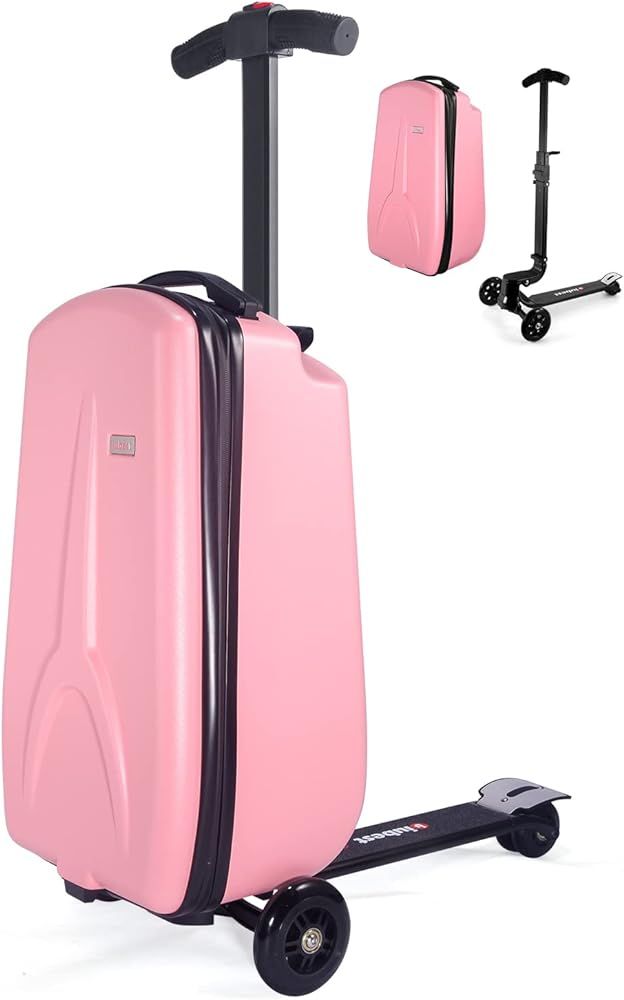 MRPLUM Scooter Luggage Detachable Ride On Suitcase Scooter for Kids Age 4-15,Carry-On Luggage Air... | Amazon (US)