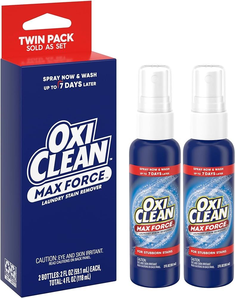OxiClean Max Force Laundry Stain Remover Spray, 2 fl oz, 2PK | Amazon (US)