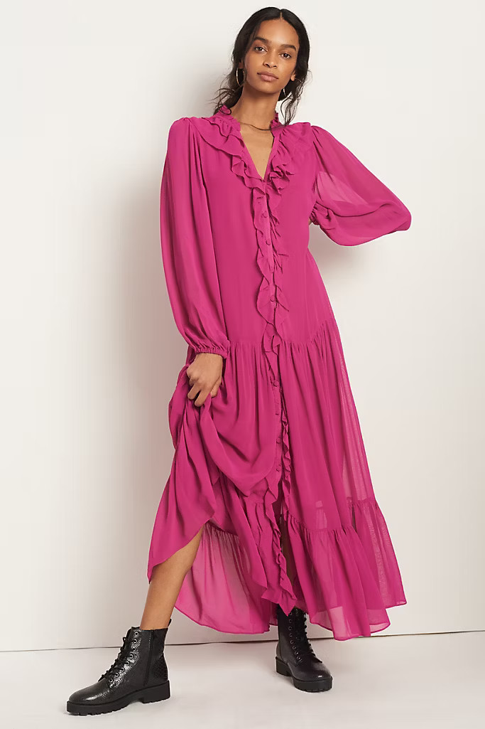 Farm Rio Culebra Ruffled Maxi Dress | Anthropologie (US)