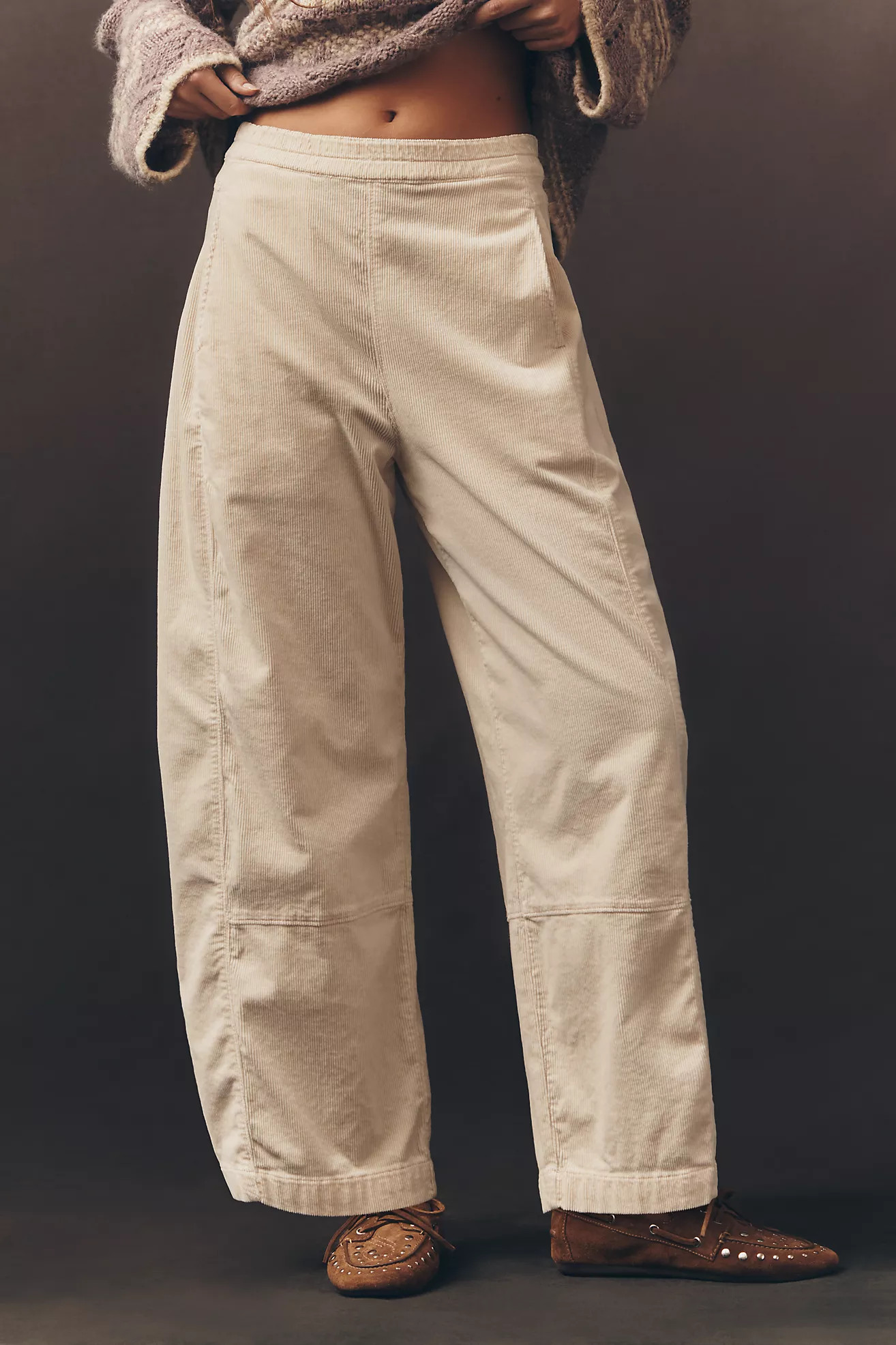 The Izzie Relaxed Pull-On Barrel Pants by Pilcro: Corduroy Edition | Anthropologie (US)