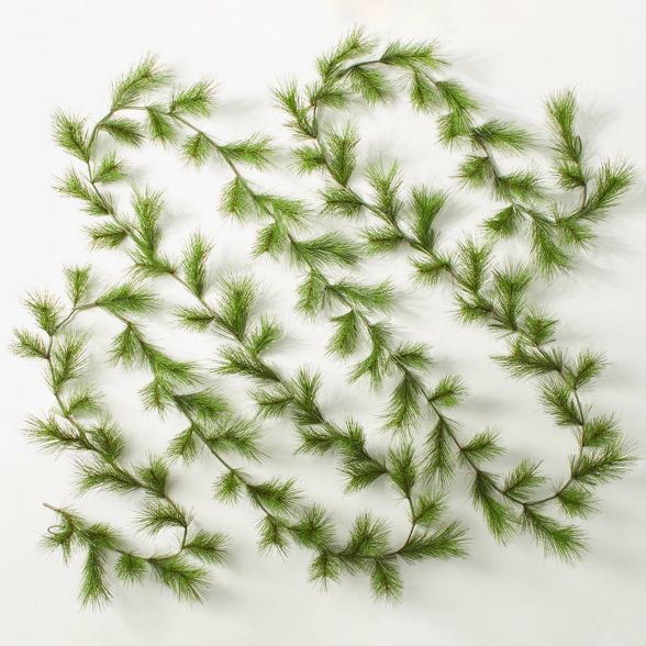 20&#39; Faux Needle Pine Plant Garland - Hearth &#38; Hand&#8482; with Magnolia | Target