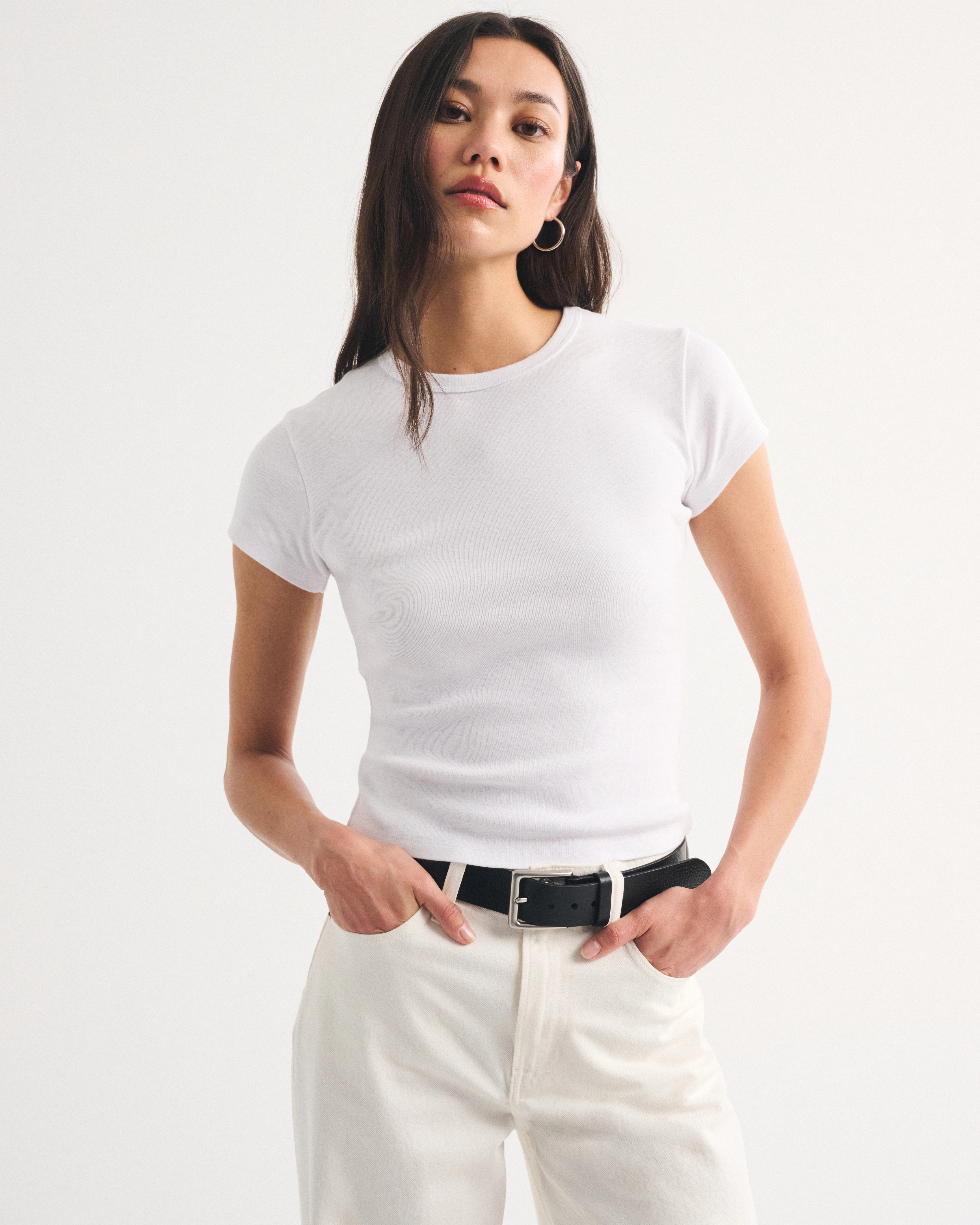 Tuckable Vintage Jersey Baby Tee | Abercrombie & Fitch (US)