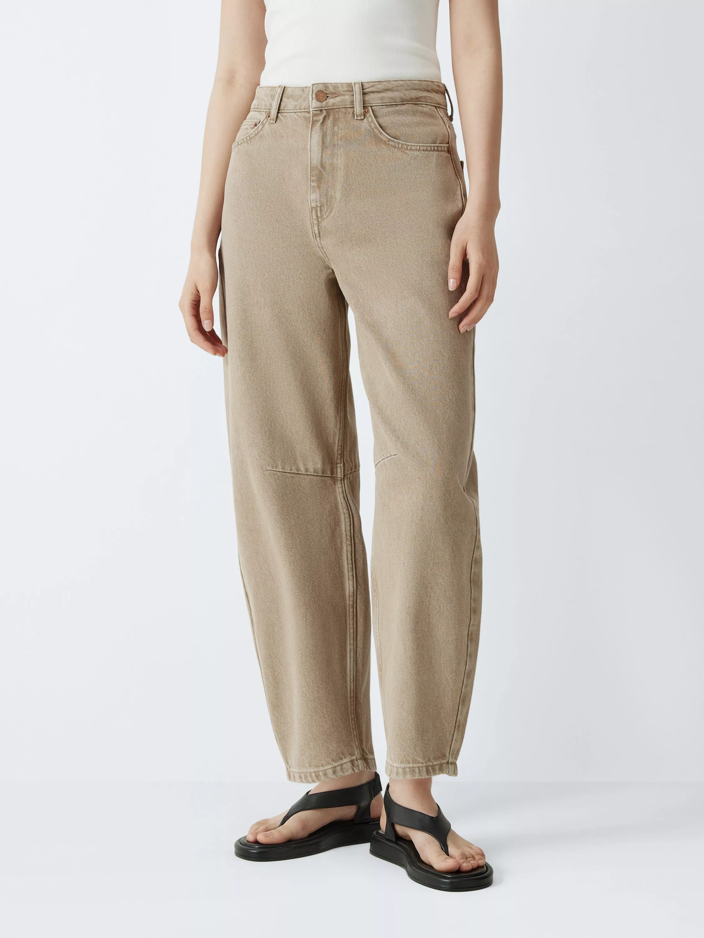 Relaxed Barrel Leg Jeans, Washed Green | John Lewis (UK)